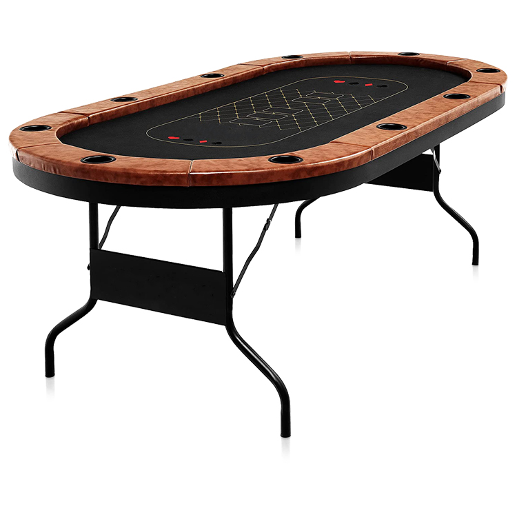 HPS-PK02 10-Player Oval Foldable Poker Table