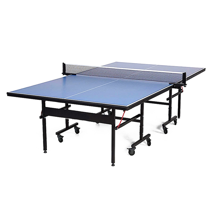 HPS-T002A Indoor Training 15mm Professional Folding Pingpong Table with Lockable Casters