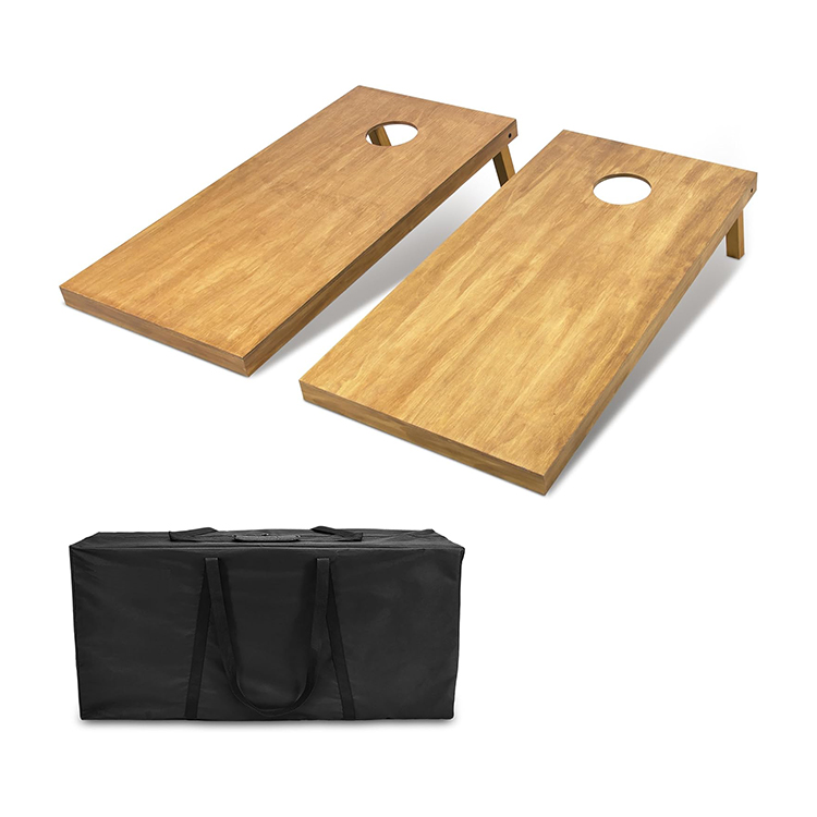 HPS-CH04 4 ft x 2 ft Regulation Size Wooden Cornhole Boards Set – Includes Carrying Case – Full Regulation Size Bean Bag Toss Boards