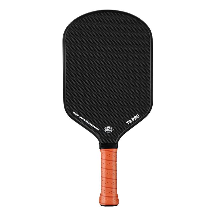 HPS-PP06 Pickleball Paddle – 3K Raw Carbon Fiber Surface (CFS) + Carbon Abrasion Surface (CAS) with High Grit & Spin, Sure-Grip Elongated Handle, Pickle Ball Paddle with 16mm Polypropylene Honeycomb Core