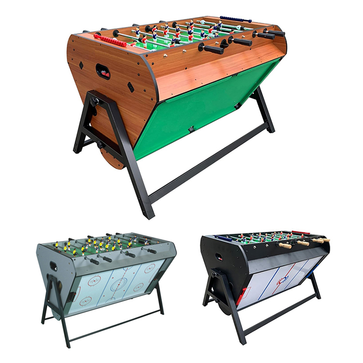 HPS-S24A 55″ Telescopic Rods 3-in-1 Swivel Multi Game Table – Combo Game Table Set – Billiards, Air-Hockey and a Foosball for Home, Game Room, Friends and Family