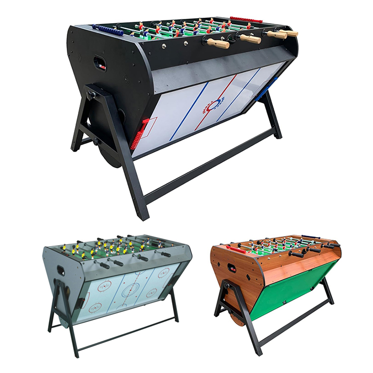 HPS-S24C 54 inch 3 in 1 multi game table with rotating metal leg, 4.5ft combo billiard table