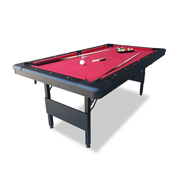 HPS-P629RD 6FT Foldable Pool Table for Wholesale, Portable Billiard Table with Folding Metal Frame