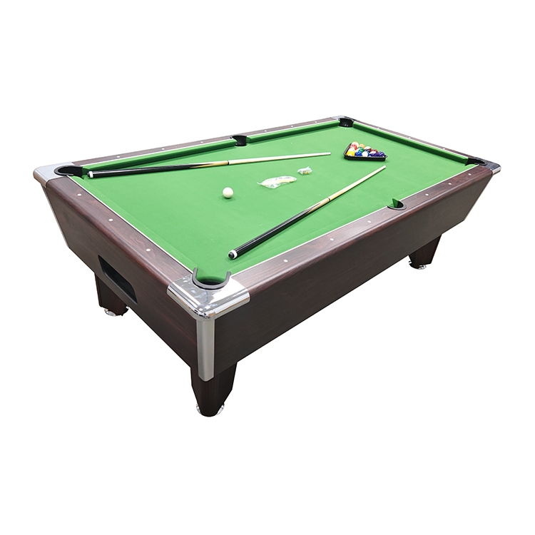 HPS-P839W 8FT Wholesale Coin Operated American Style Pool Table with Manual Machine, Snooker Billiard Table for Family, Office, Game Room