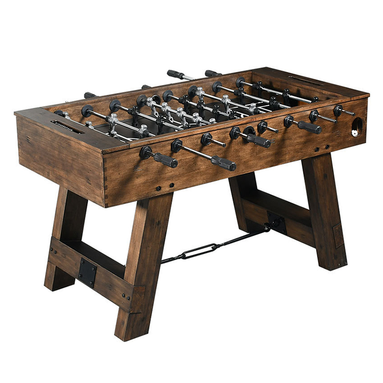 HPS-S44 Hot Selling 57in Competition Sized Foosball Table with Antique Wood Wholesale for Home, Game Room, Office